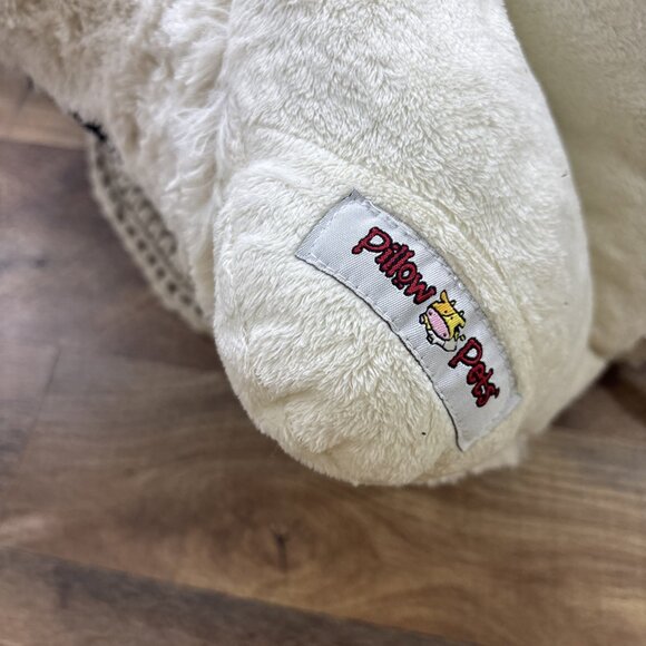 Pillow Pets Cow Foldable Plush Stuffed Animal 18” White Black - Picture 6 of 7